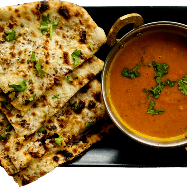 Keema Naan with Sauce
